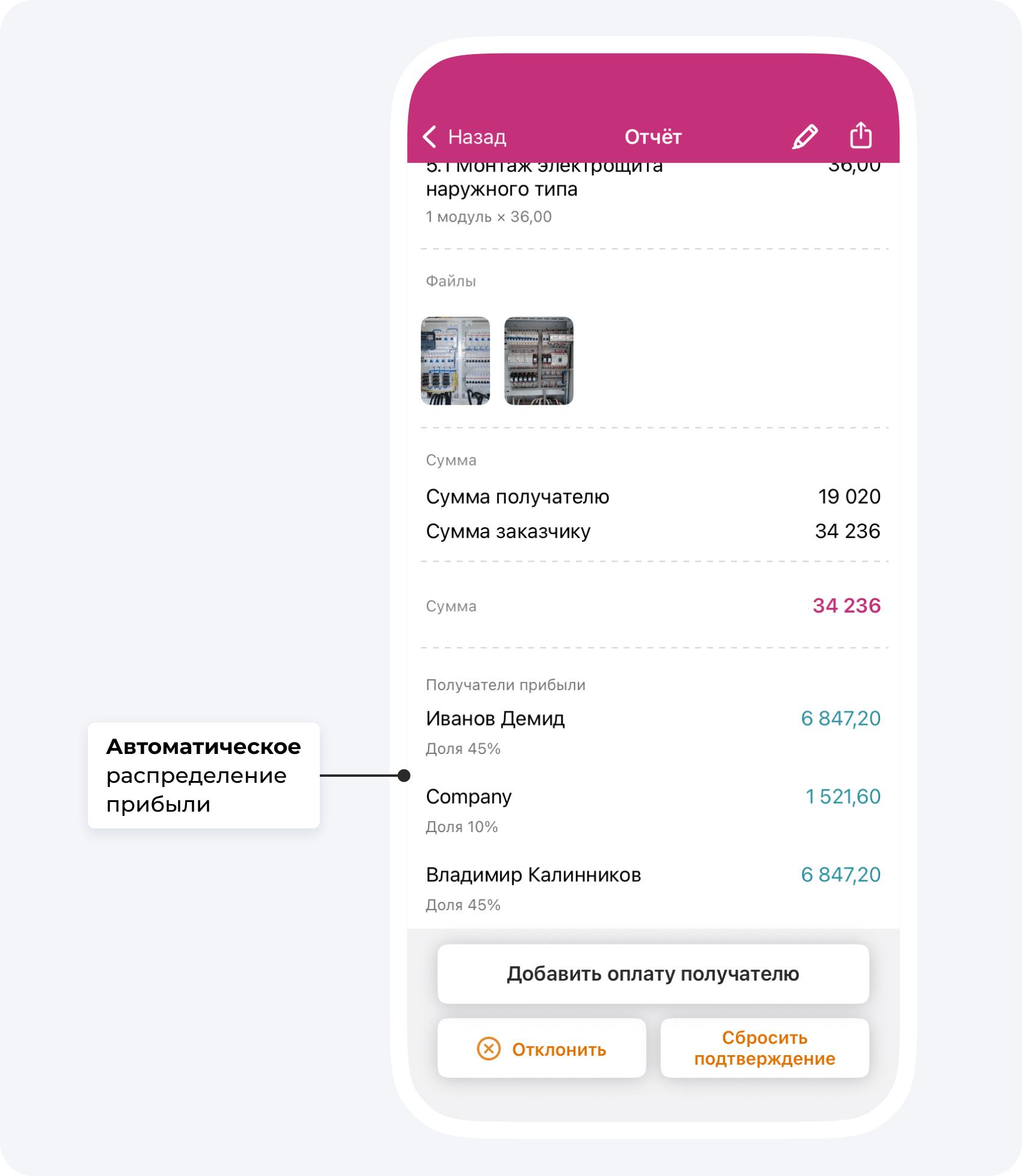 Отчет в Приложении 101
